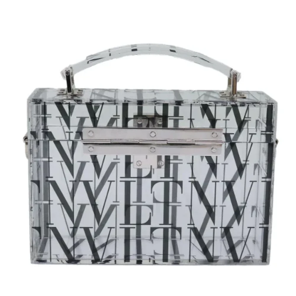 Valentino Vintage Pre-owned Plastic crossbody-bags Gray Dames