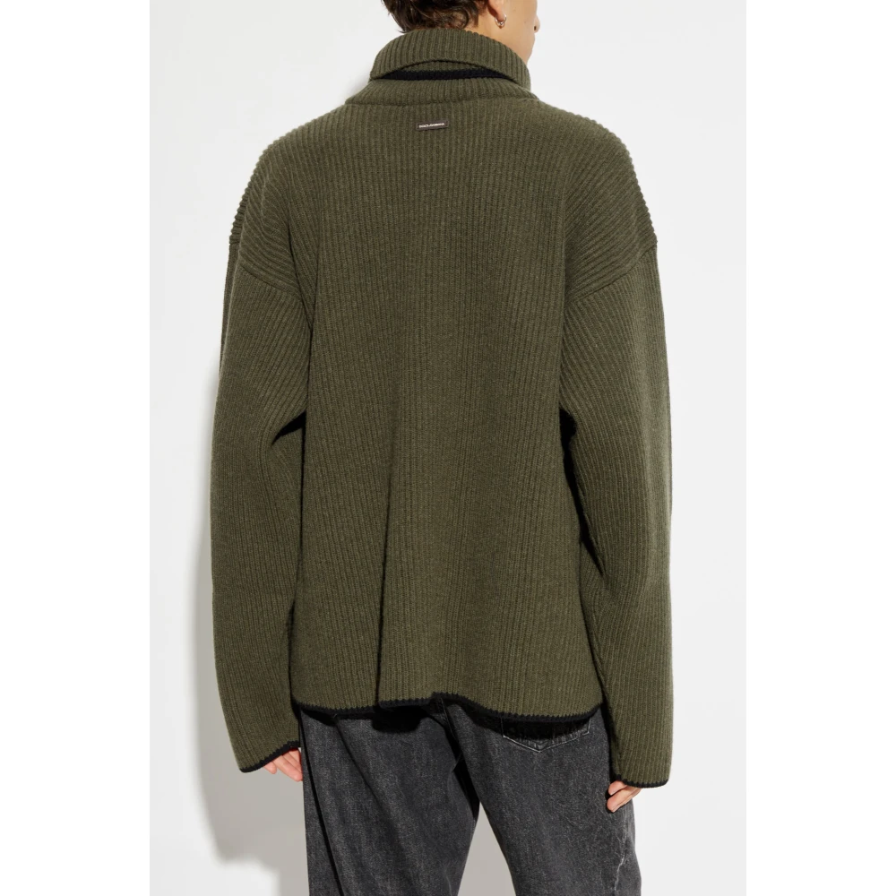 Dolce & Gabbana Wollen coltrui Green Heren
