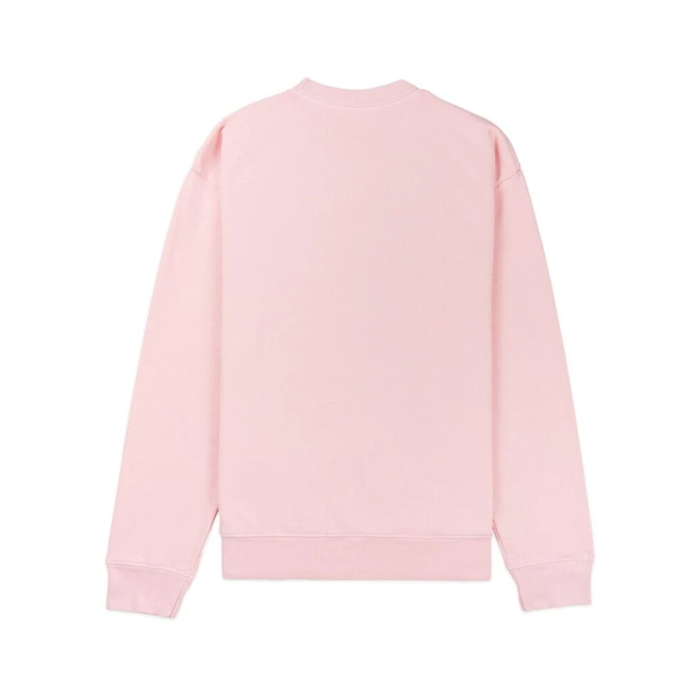 Sporty & Rich Lichtroze Katoenen Logo Print Sweater Pink Dames