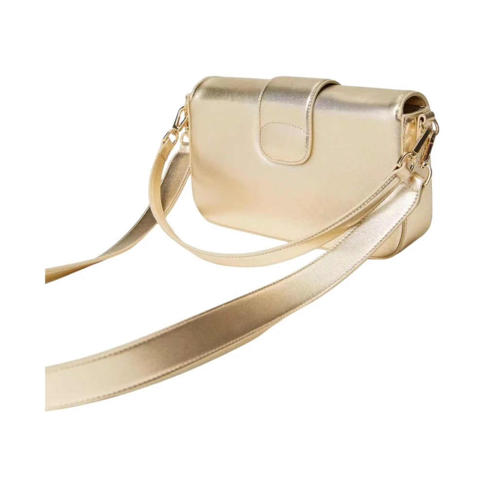 Twinset Stijlvolle Dames Schoudertas Amie Leather Yellow Dames
