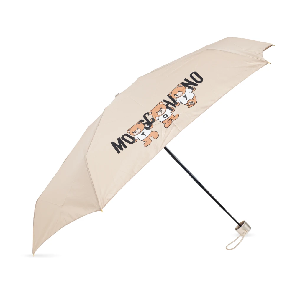 Moschino Paraplu met logo Beige Unisex