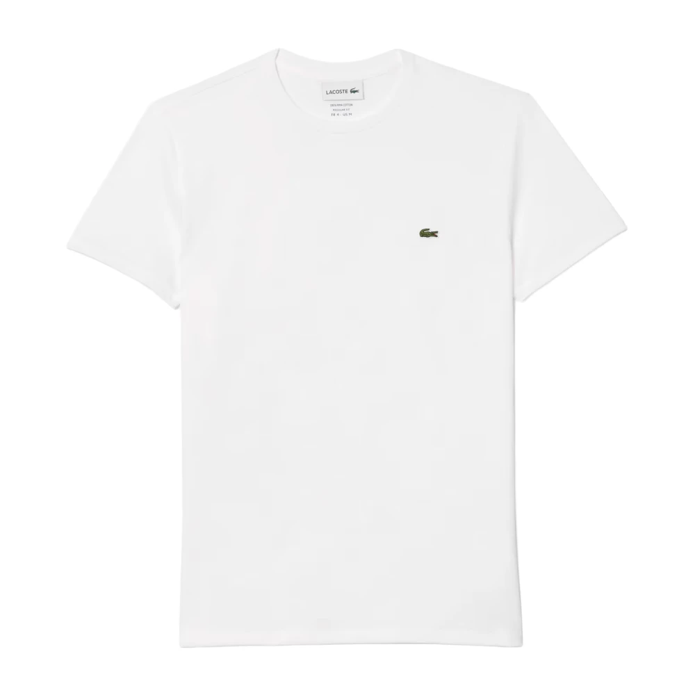 Lacoste Herr Vit Toppar L, Bomull, Pima Cotton T-Shirt
