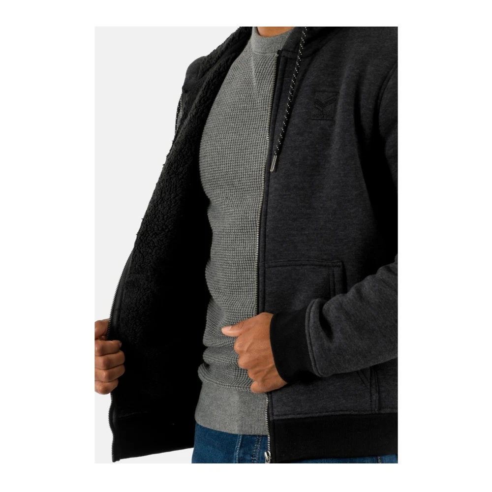 Kaporal Fleece-gevoerde Rits Sweater Black Heren