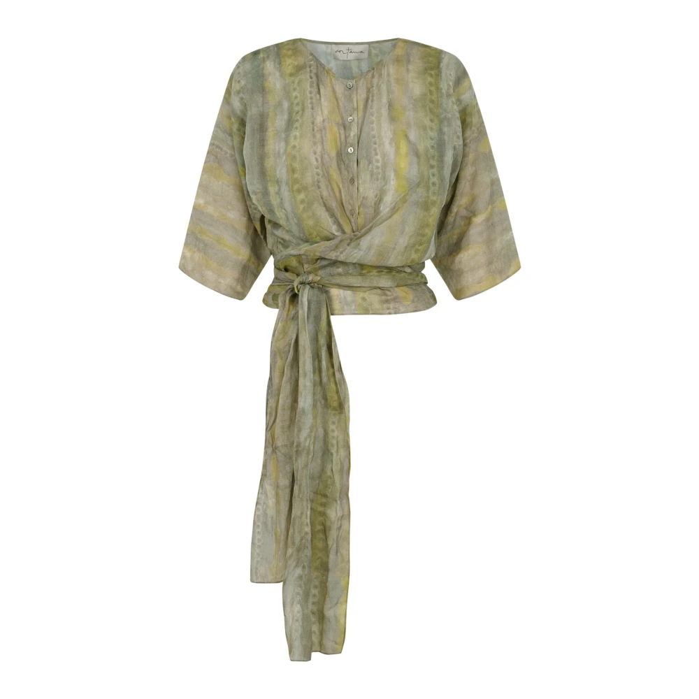 Cortana Women's Printed Ramie Top