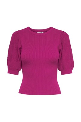 haut-tricot-fuchsia-manche-bouffante-style