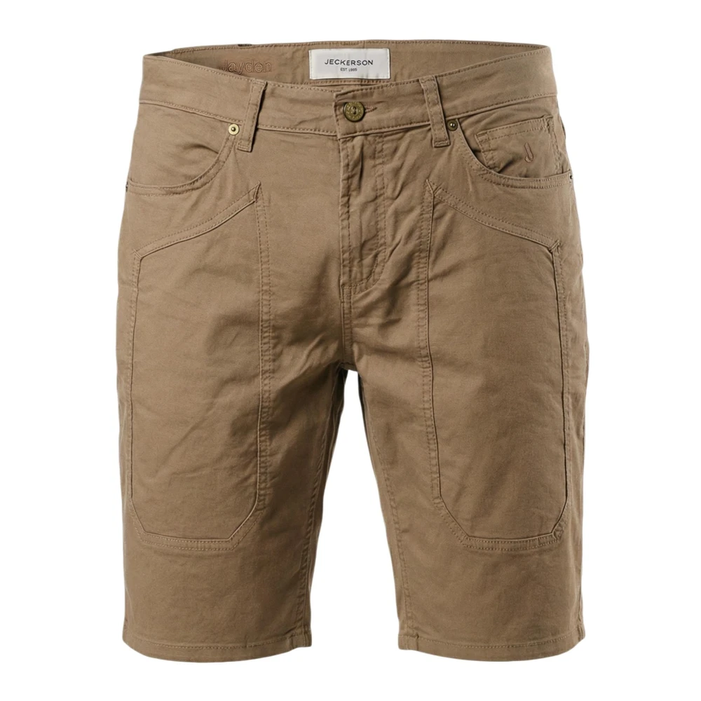 Jeckerson Men's Beige Casual Shorts, W30, Jayden Bermuda Shorts