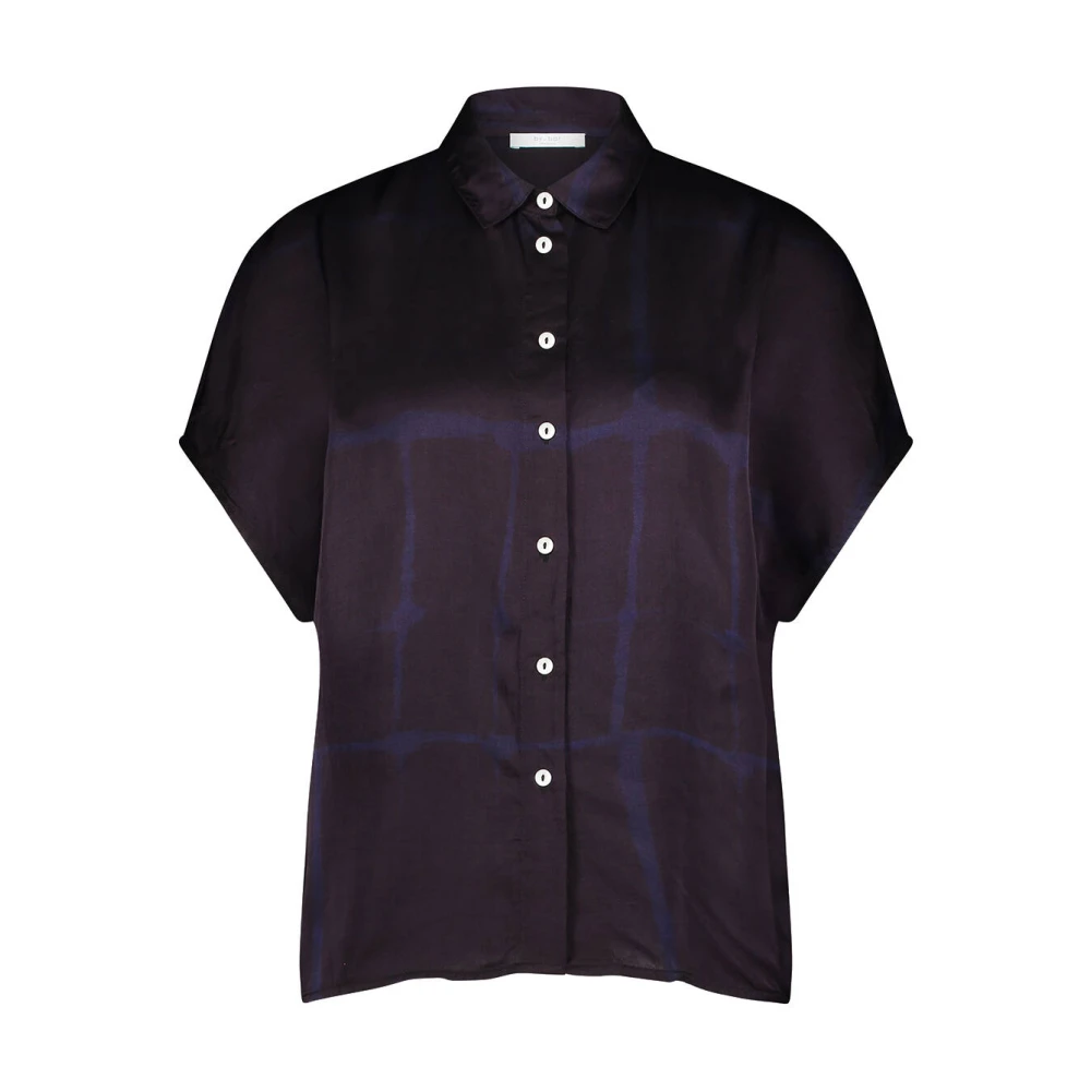 By-Bar Square Blouse Korte Mouw Black Dames