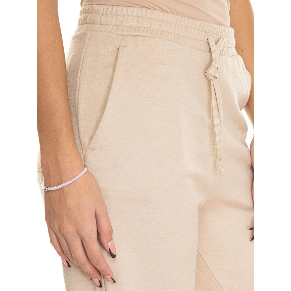 Max Mara Weekend Overalls broek met trekkoord in de taille Beige Dames