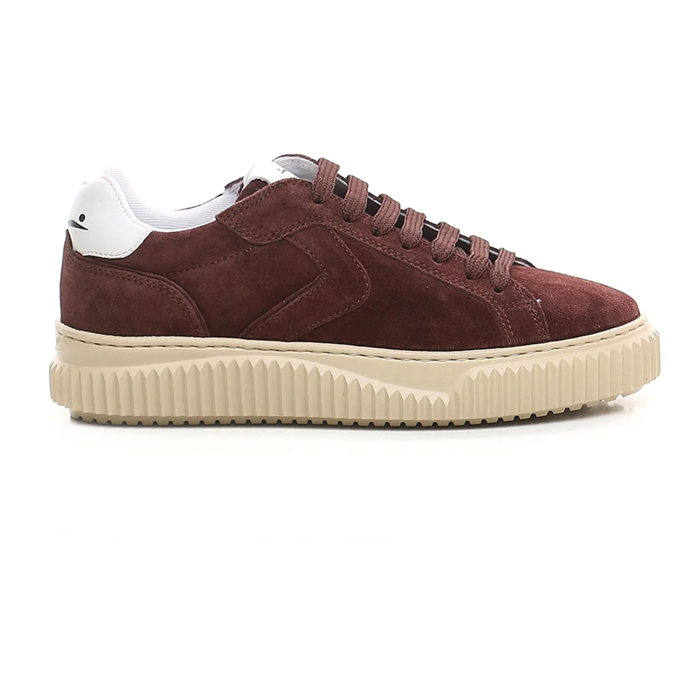 Voile Blanche Women's Red Sneakers, 4 Uk, Bordeaux Suede Tennis Trainers