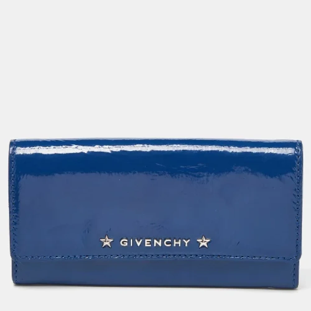 Givenchy Pre-owned Leather wallets Blue Dames