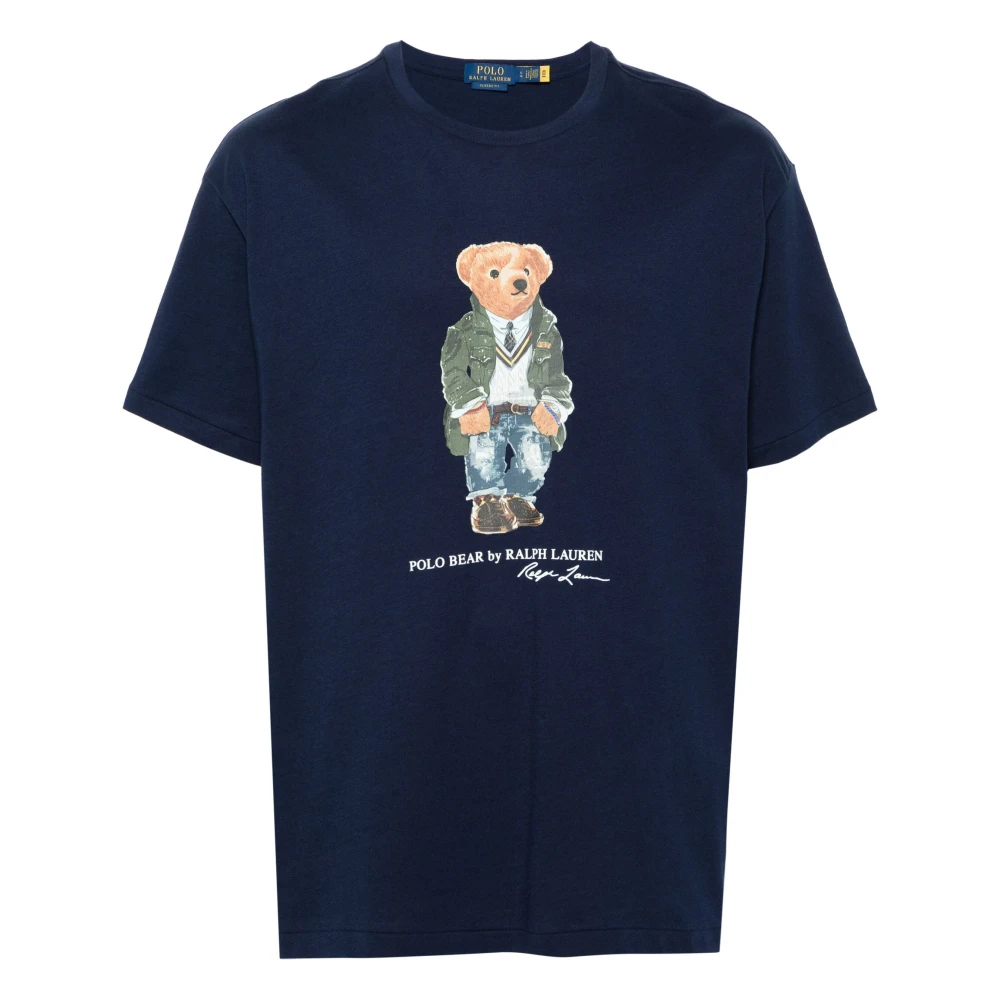 Ralph Lauren T-shirt met berenprint casual stijl Blue Heren