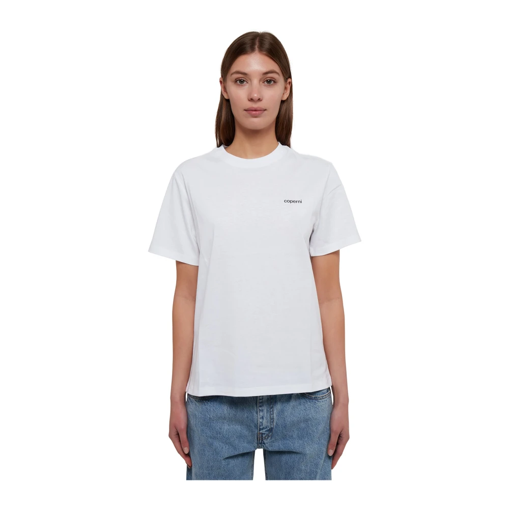 Coperni Boxy Logo T-Shirt van katoen White Dames