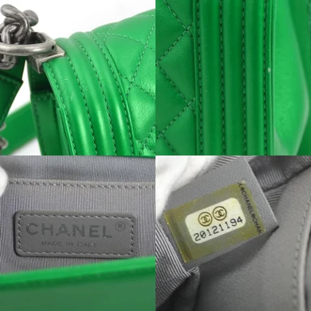 Chanel Vintage Pre-owned Leather shoulder-bags Green Dames