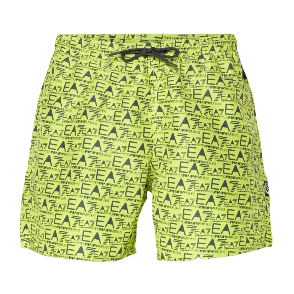 Emporio Armani Ea7 Men's Yellow Beachwear Splash Style - Beachwear - S - Swimwear