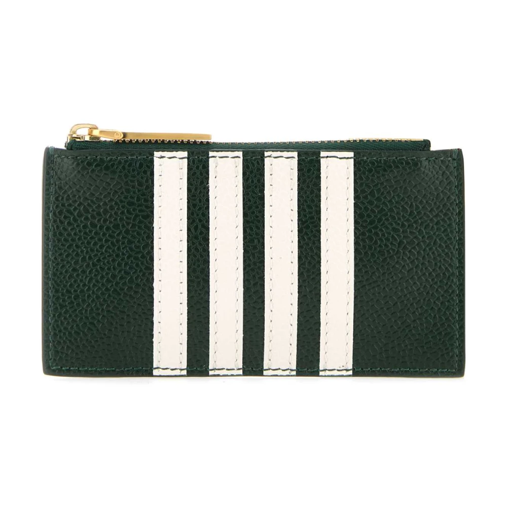 Thom Browne Groene Leren Kaarthouder Green Heren
