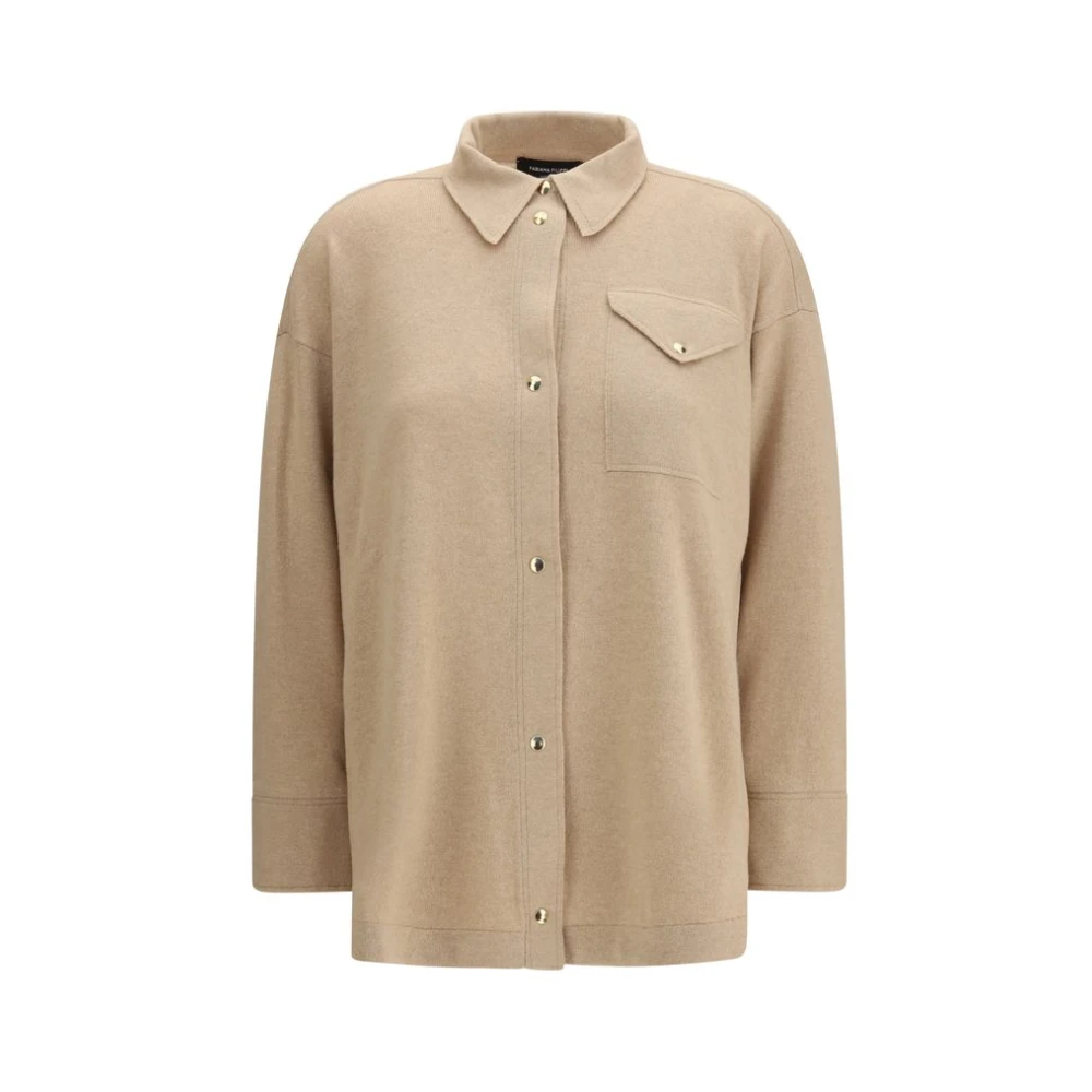 Fabiana Filippi Women's Beige Shirts, M, Knit Shirt