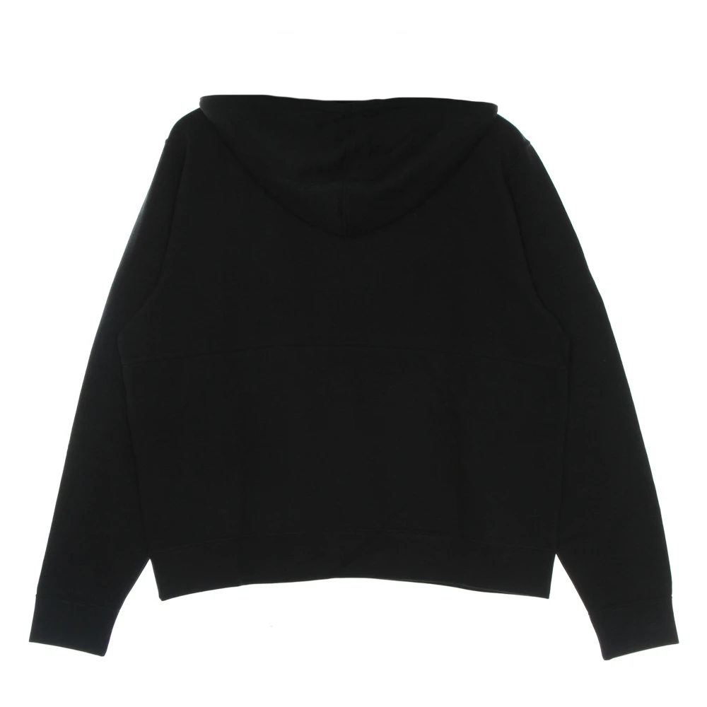 Nike Zwarte Fleece Hoodie met Koord Black Dames