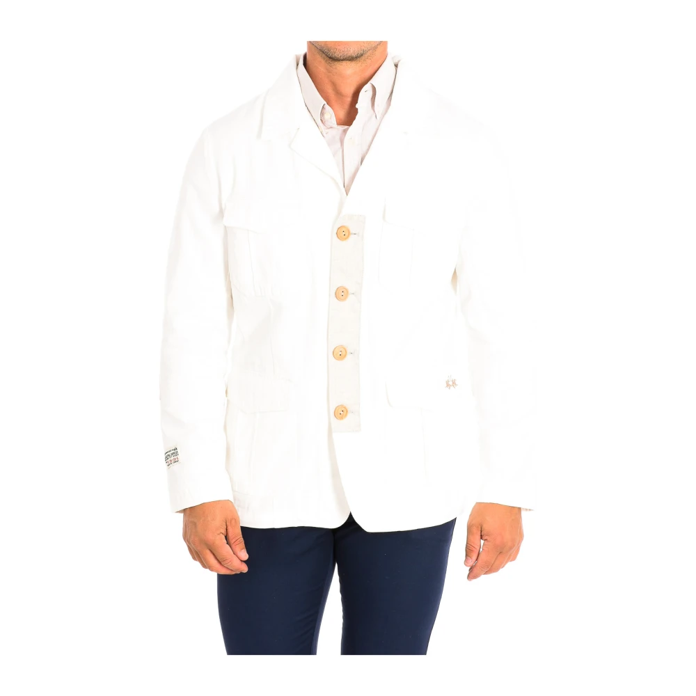 La Martina Men's White Long-Sleeved Jacket - Light Jackets - L - Jackets