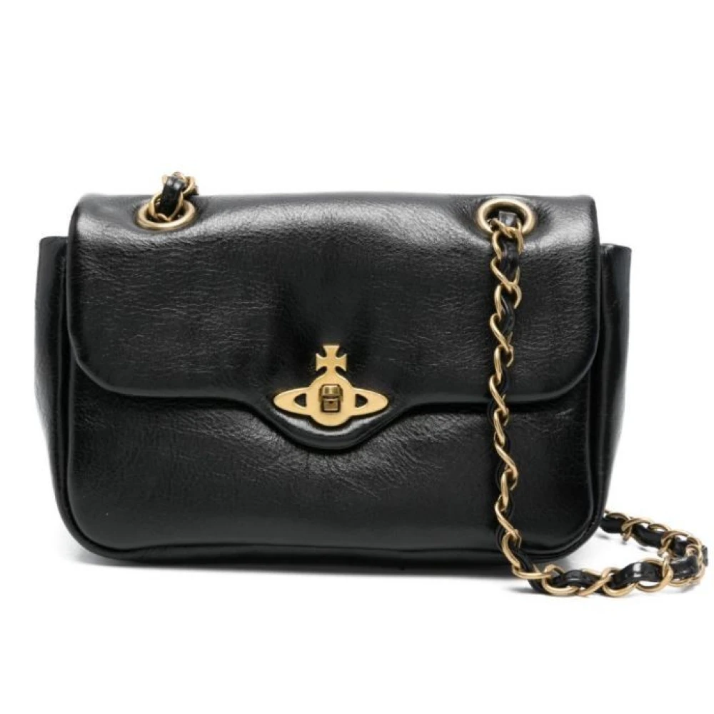 Vivienne Westwood Schoudertas met Ketting in Zwart Black Dames