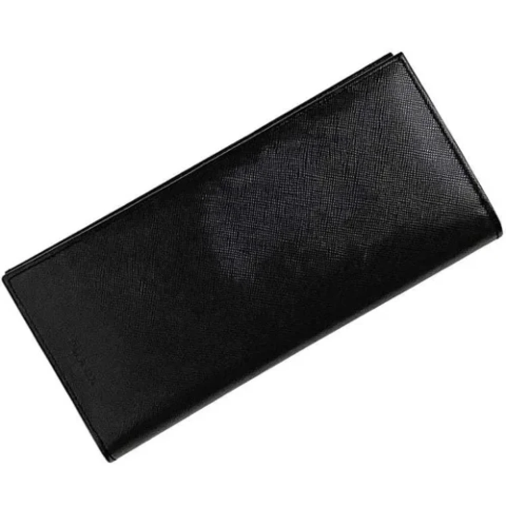 Prada Vintage Pre-owned Leather wallets Black Dames