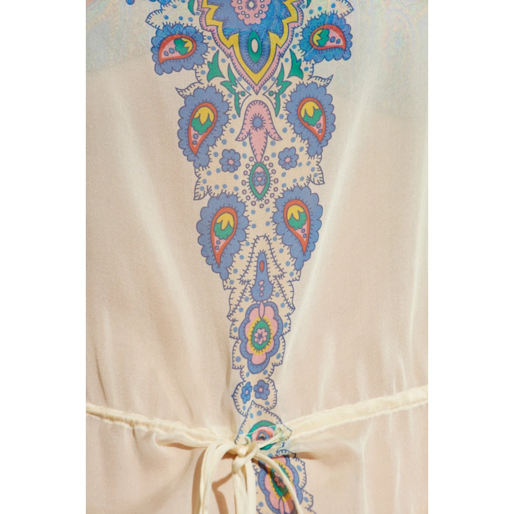 ETRO Zijden jurk Beige Dames