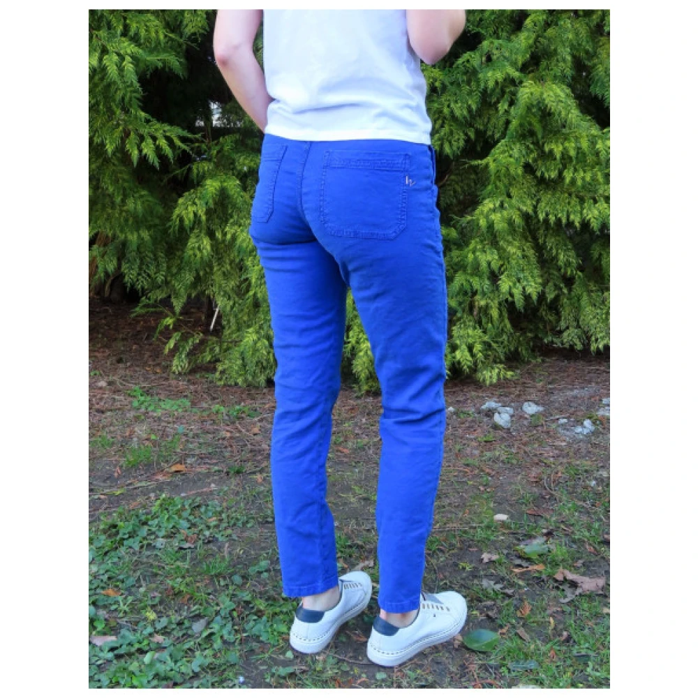 Islow Morgane Slim Hoge Taille Werkbroek Blue Dames
