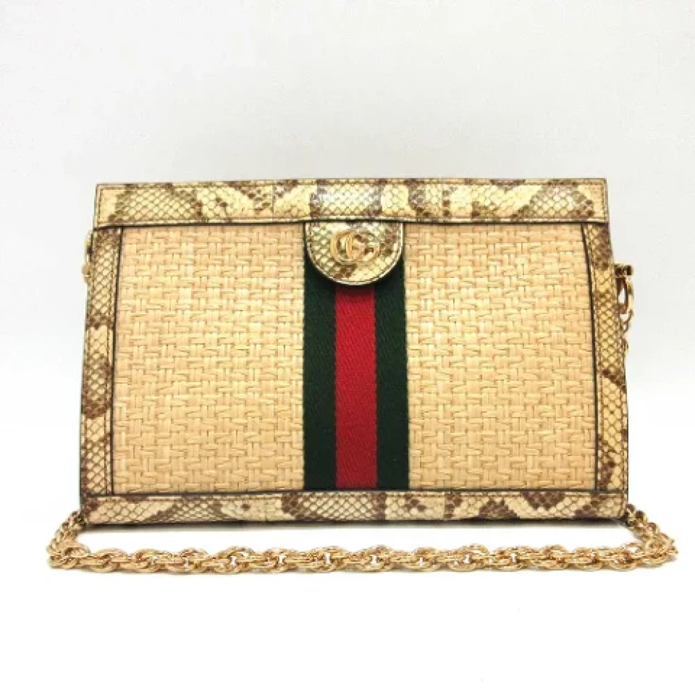 Gucci Vintage Pre-owned Fabric gucci-bags Beige Dames