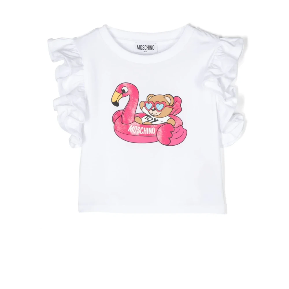 Moschino Teddy Bear Pool Party Ärmlös T-shirt White, Flicka