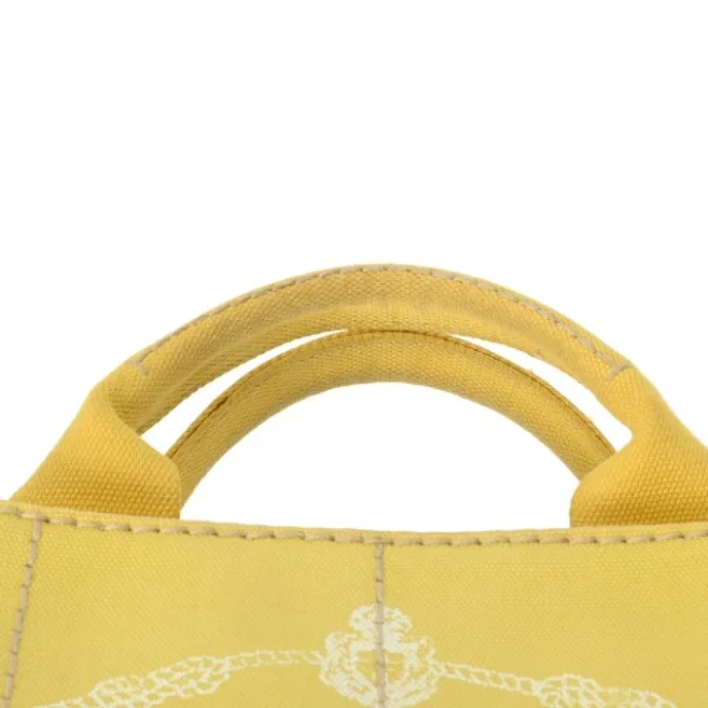 Prada Vintage Pre-owned Canvas prada-bags Yellow Dames
