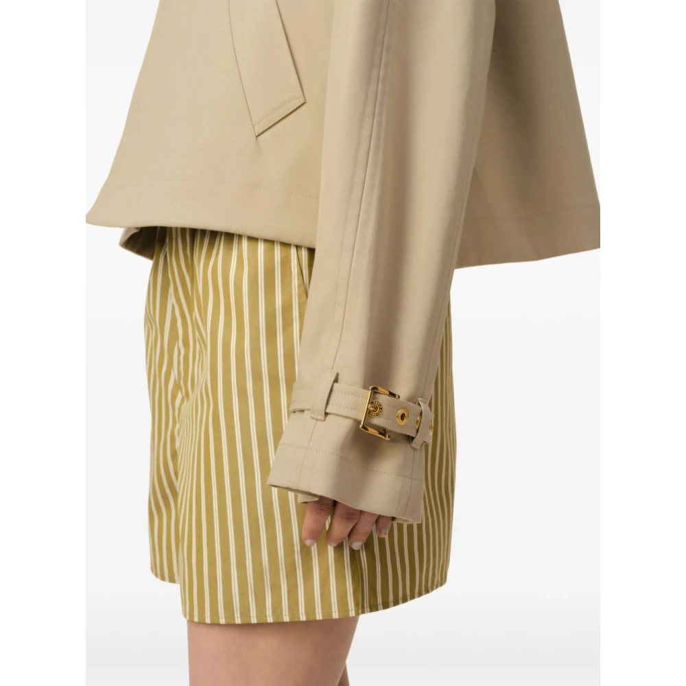 Ami Paris Beige Jas met Gouden Details Beige Dames