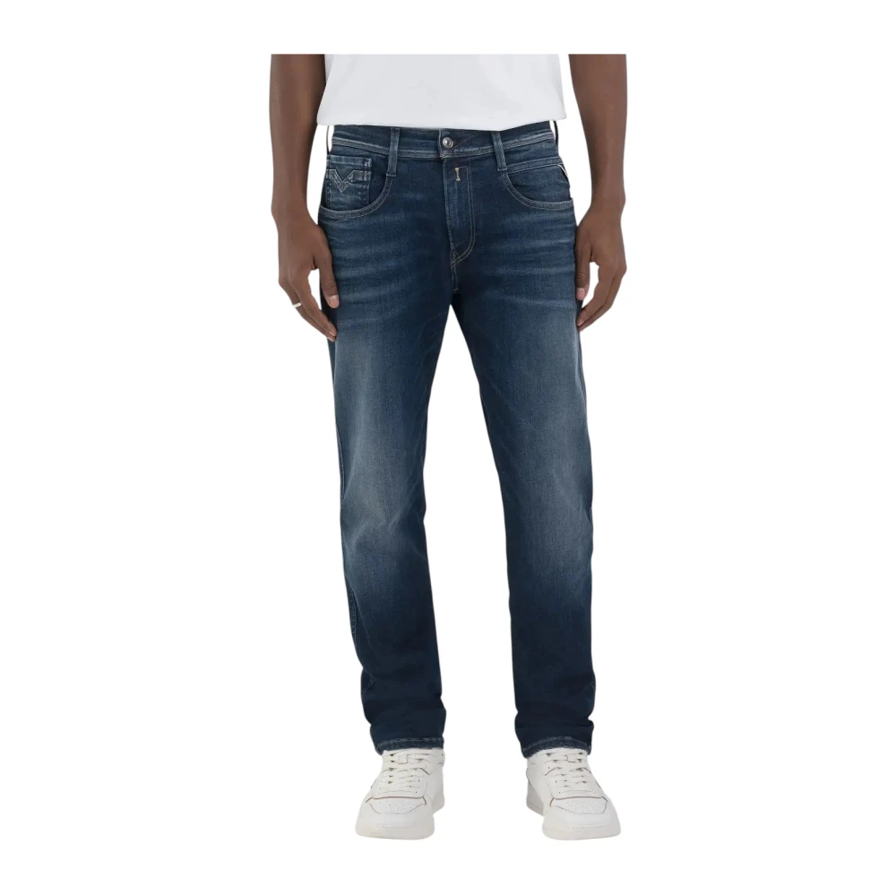 Replay Blue Slim Fit Denim Jeans - Male - Slim Fit Jeans - W33 L32 - Jeans
