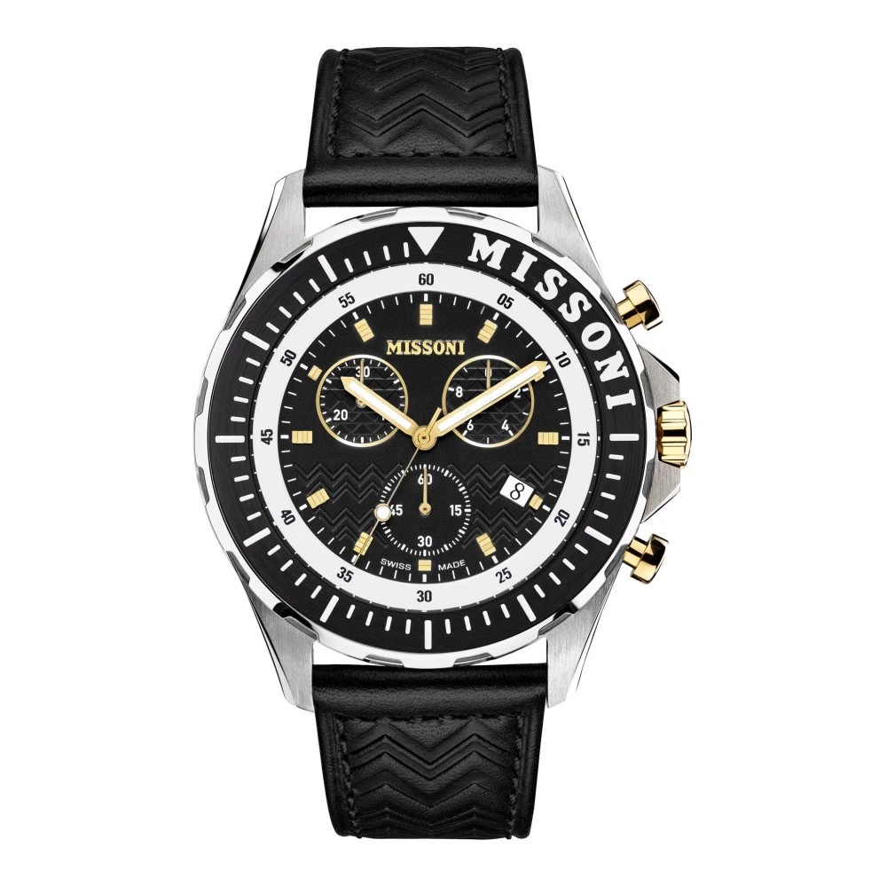 Missoni , Watches, Male, Black, One Size, Swiss Chronograph Sporty Elegance Watch