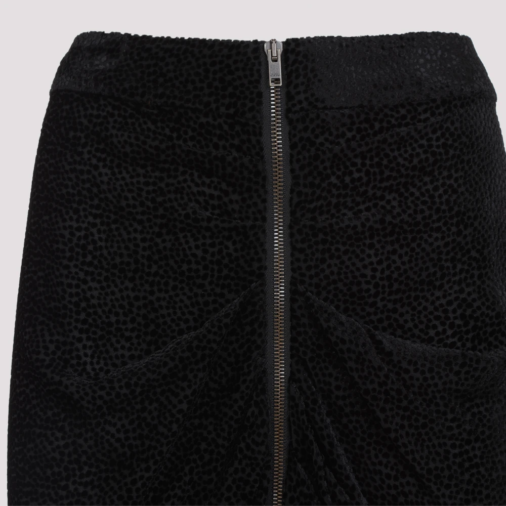 Isabel marant Zwarte Zijde Viscose Rok Black Dames
