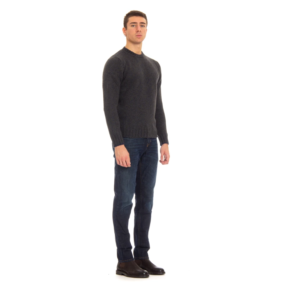 Gran Sasso Round-neck Knitwear Blue Heren