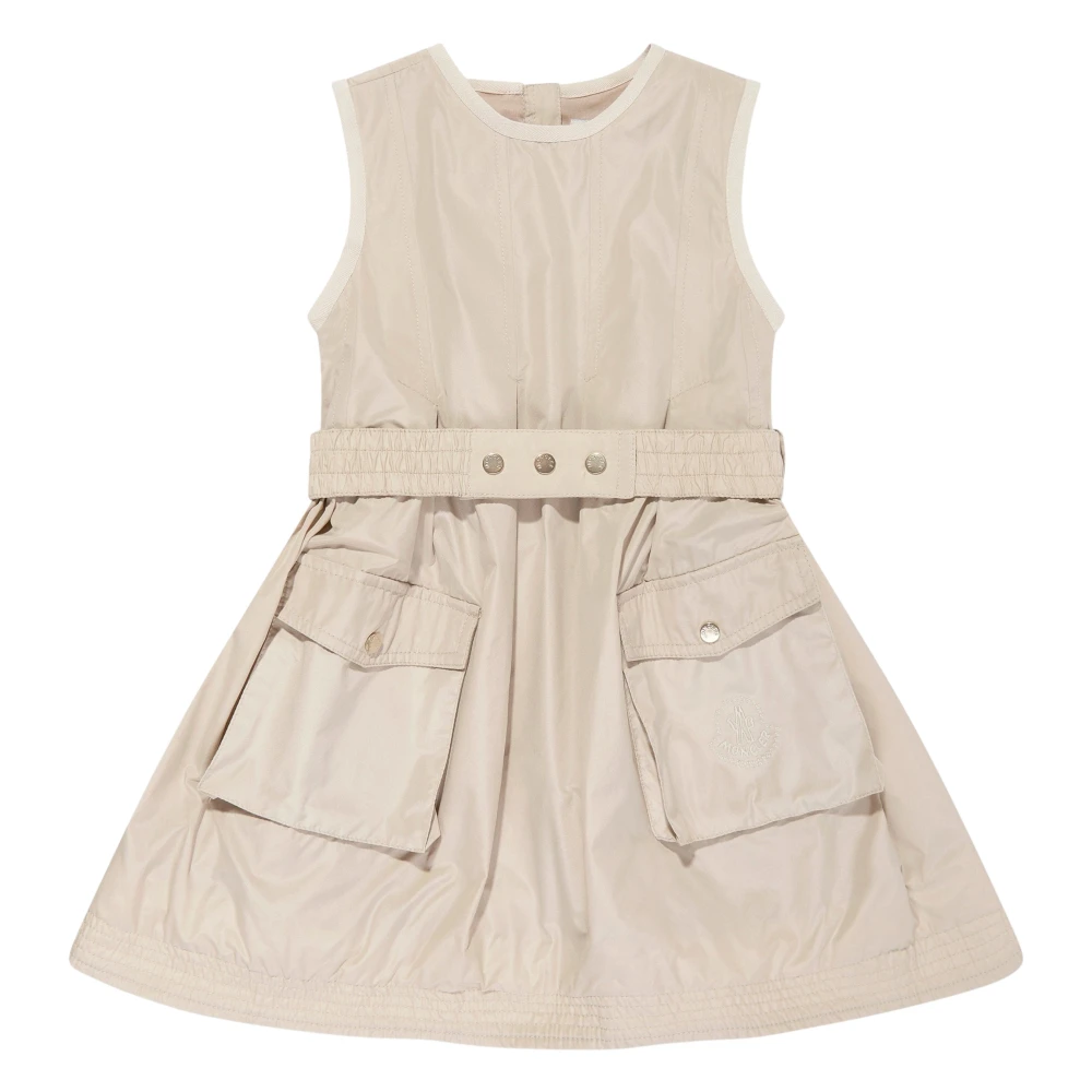 Moncler Women's Beige Sleeveless Pocket Dress