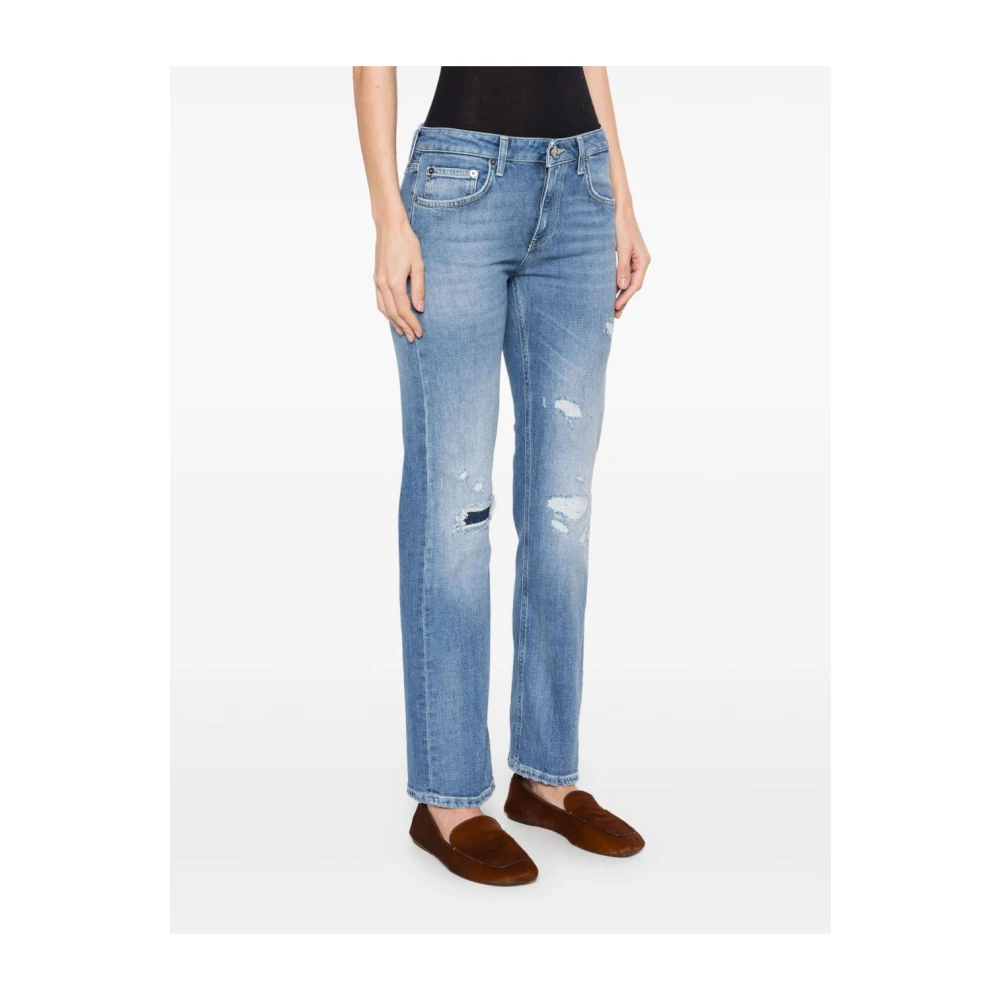 Dondup Blauwe Denim Jeans Blue Dames
