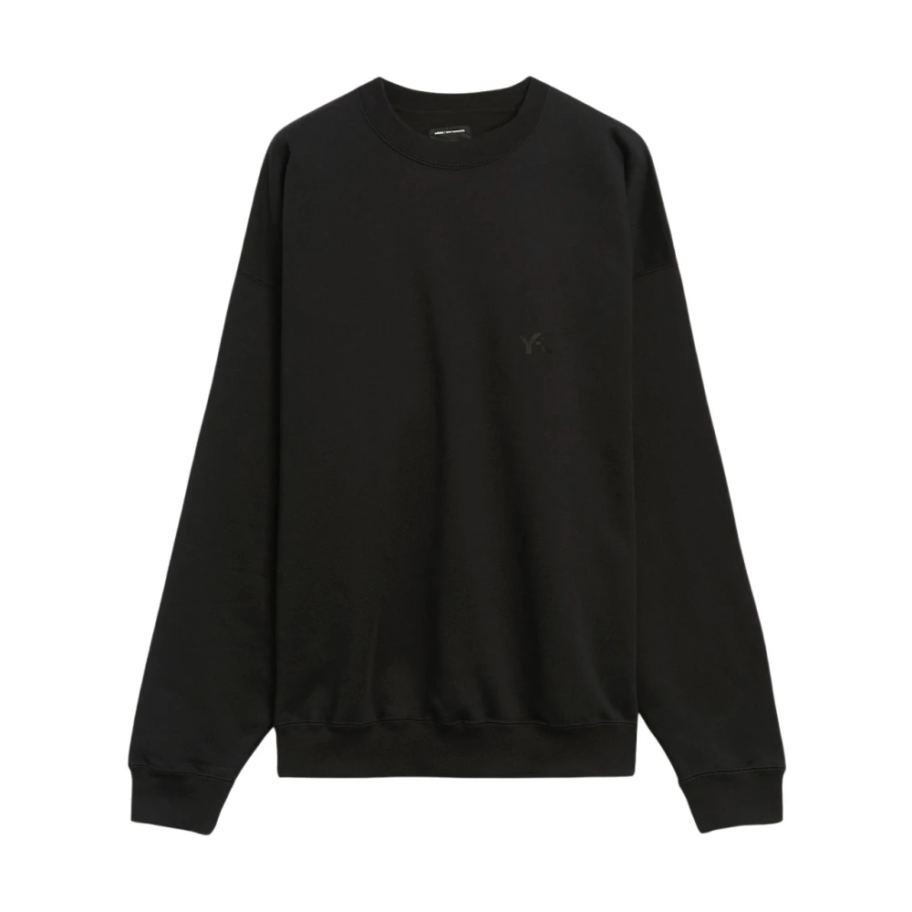 Y-3 Katoenen Logo Sweatshirt Black Heren