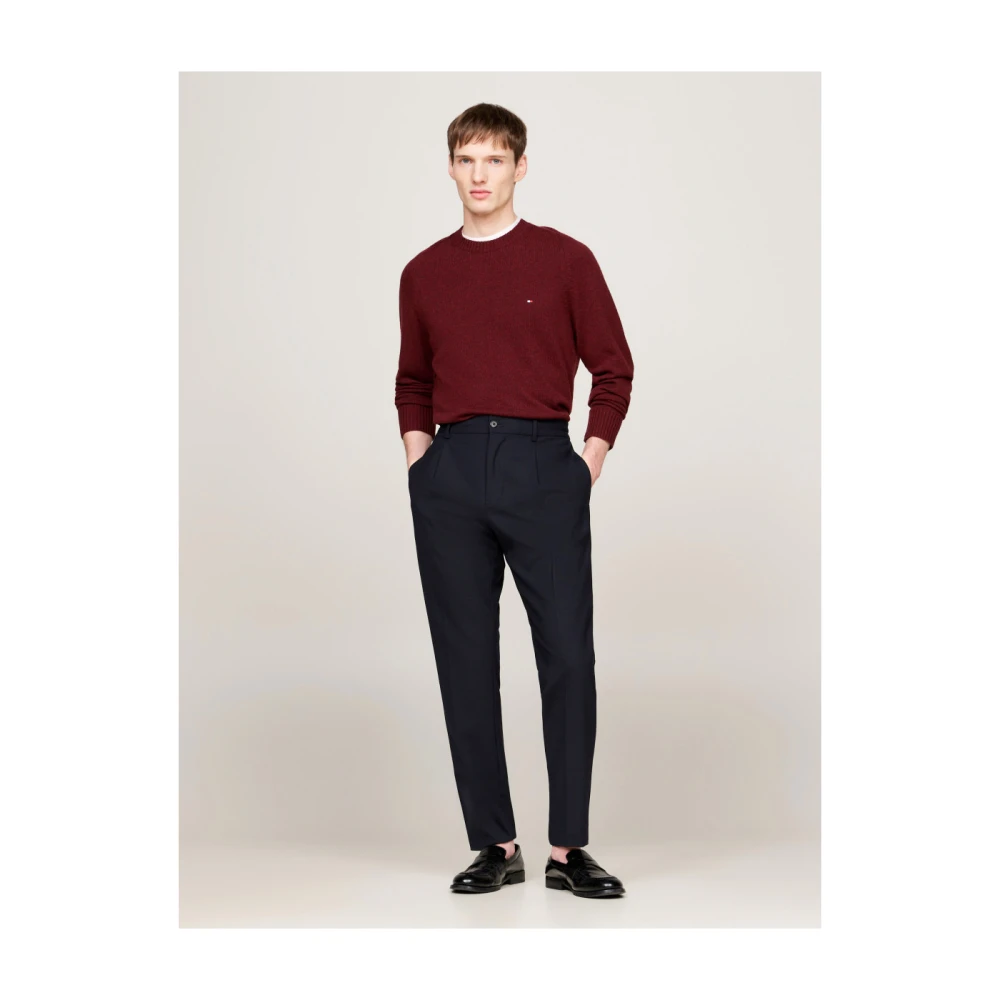 Tommy Hilfiger Bordeaux Gebreide Trui Regular Fit Red Heren