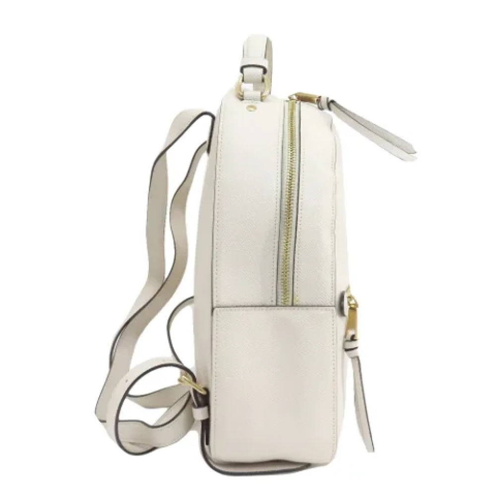 Coach Pre-owned Leather backpacks White Dames