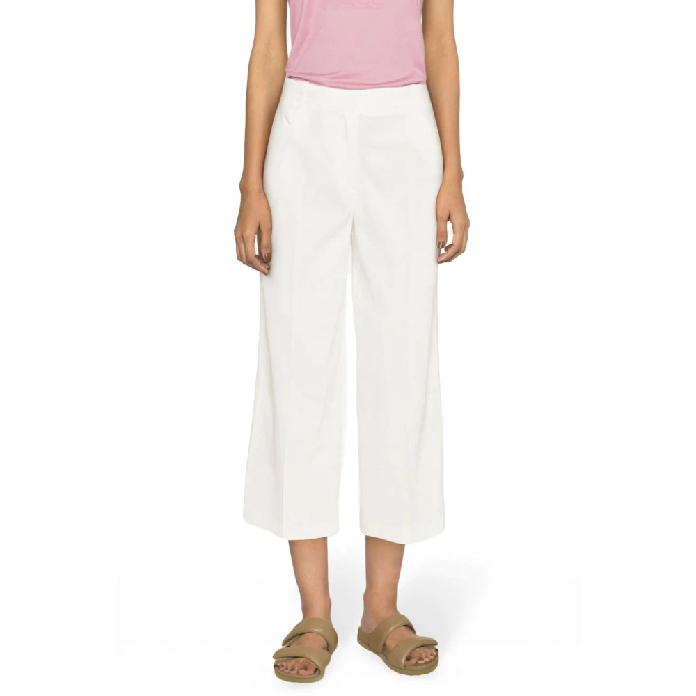 pinko Cropped Trousers White Dames