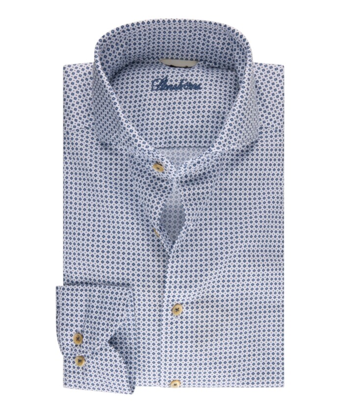 chemise-slim-fit-en-twill-a-motif
