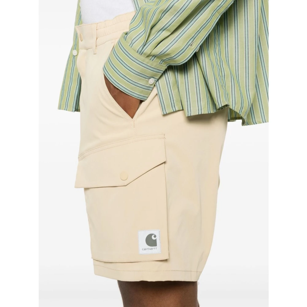 Carhartt WIP Shorts van polyester twill met relaxte pasvorm Beige Heren