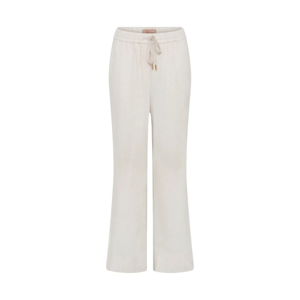 Gustav Women's White Wide Trousers - Wide Trousers - 3XL - Trousers