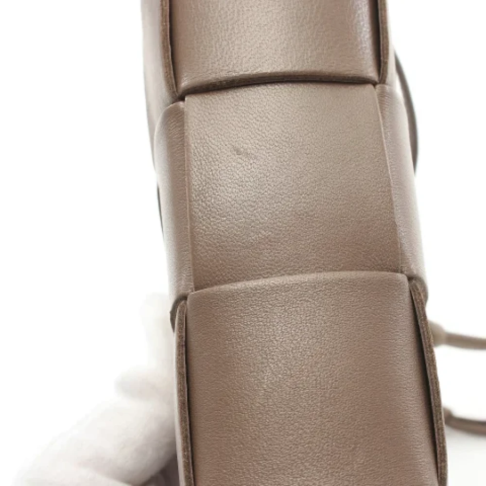 Bottega Veneta Vintage Pre-owned Leather crossbody-bags Gray Dames