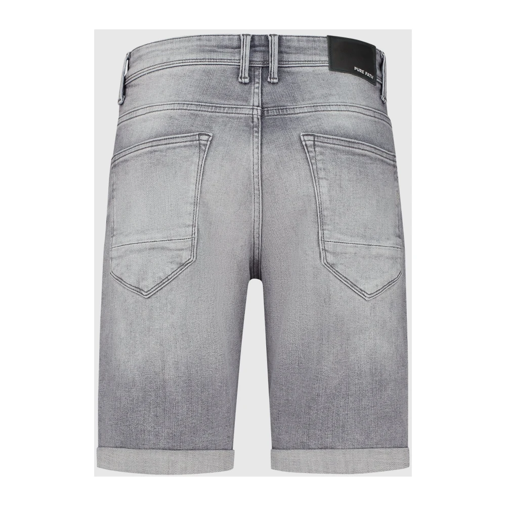 Pure Path Korte Broek- THE Steve Skinny FIT Shorts Gray Heren