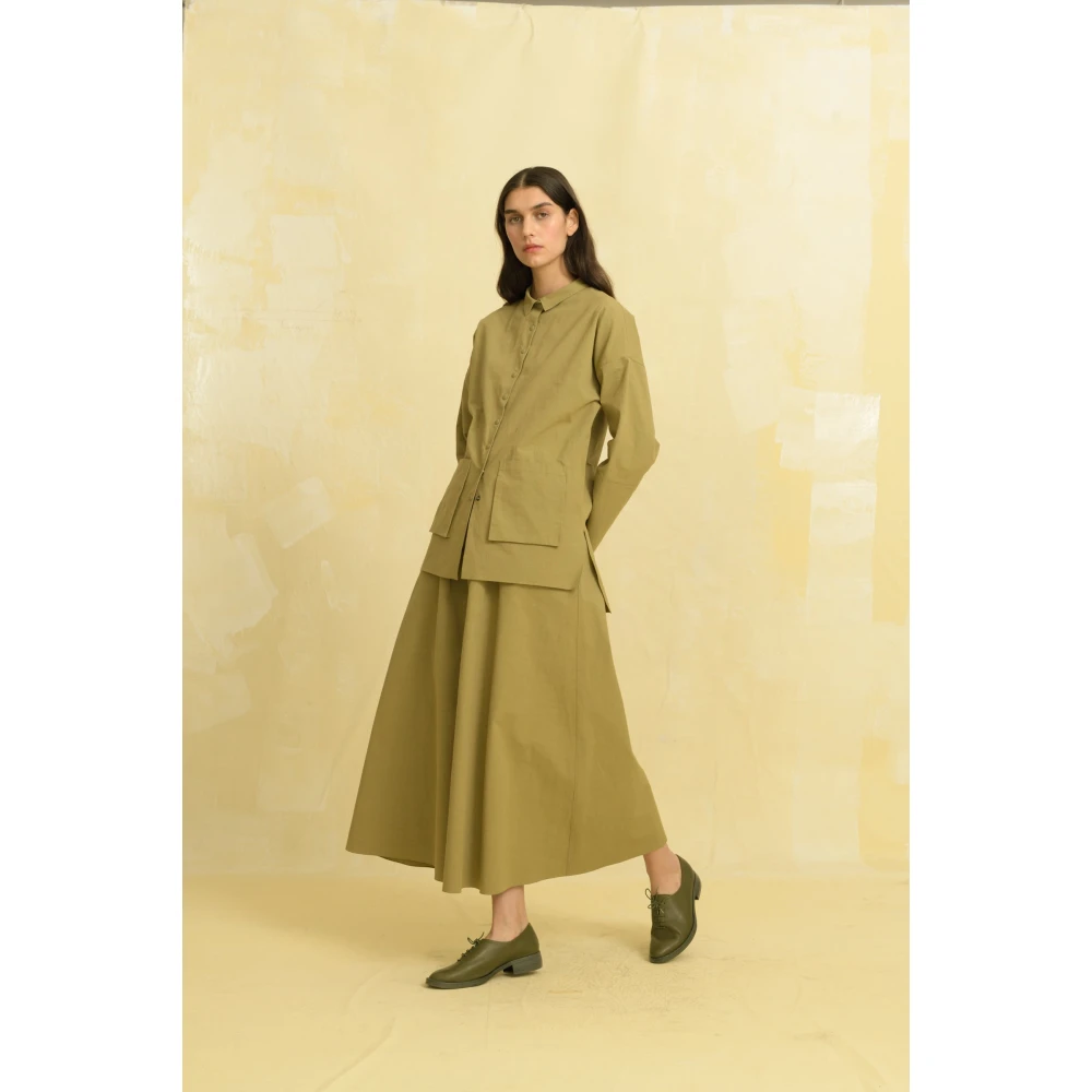 Cortana Cube olijf rok Green Dames