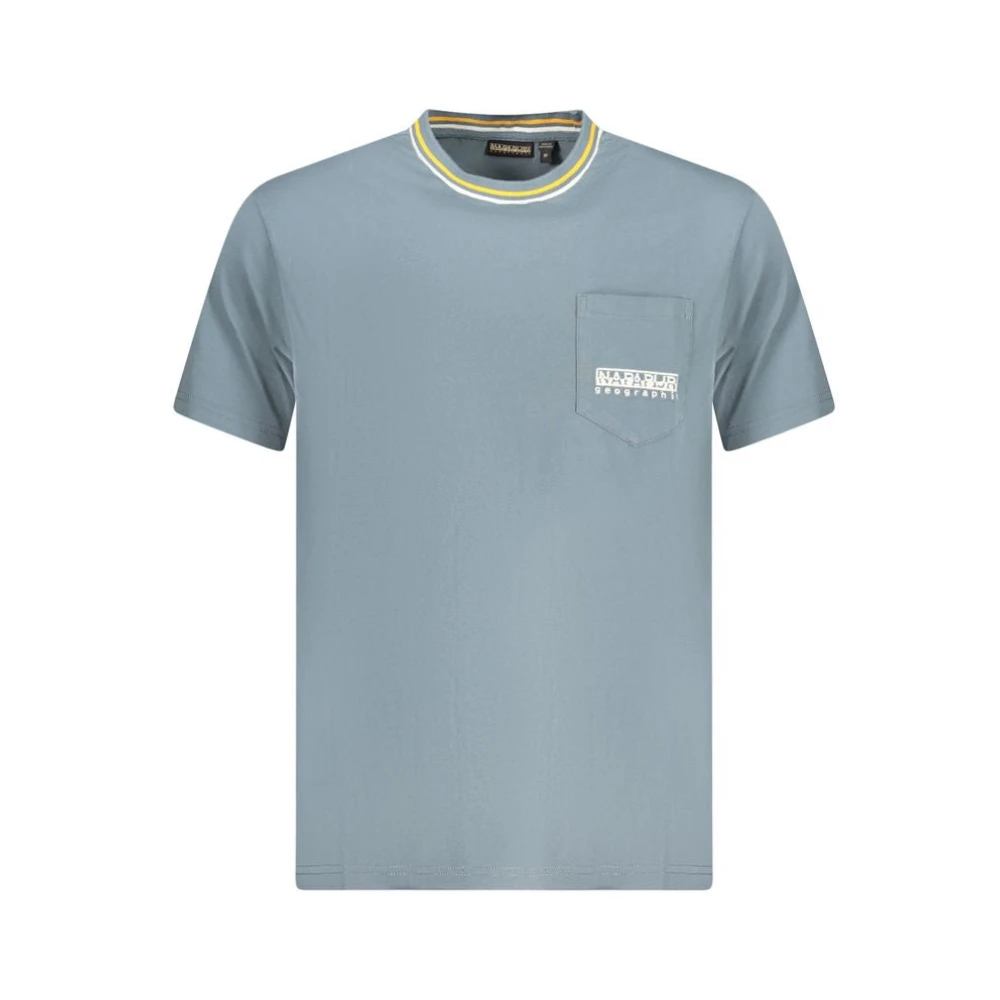Napapijri Men's Blue T-Shirts, S, Short Sleeve T-Shirt