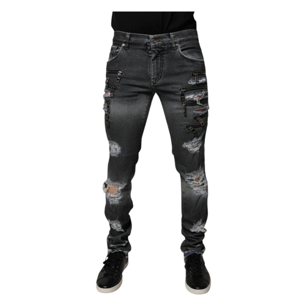 Dolce & Gabbana Men's Gray Skinny Denim Jeans