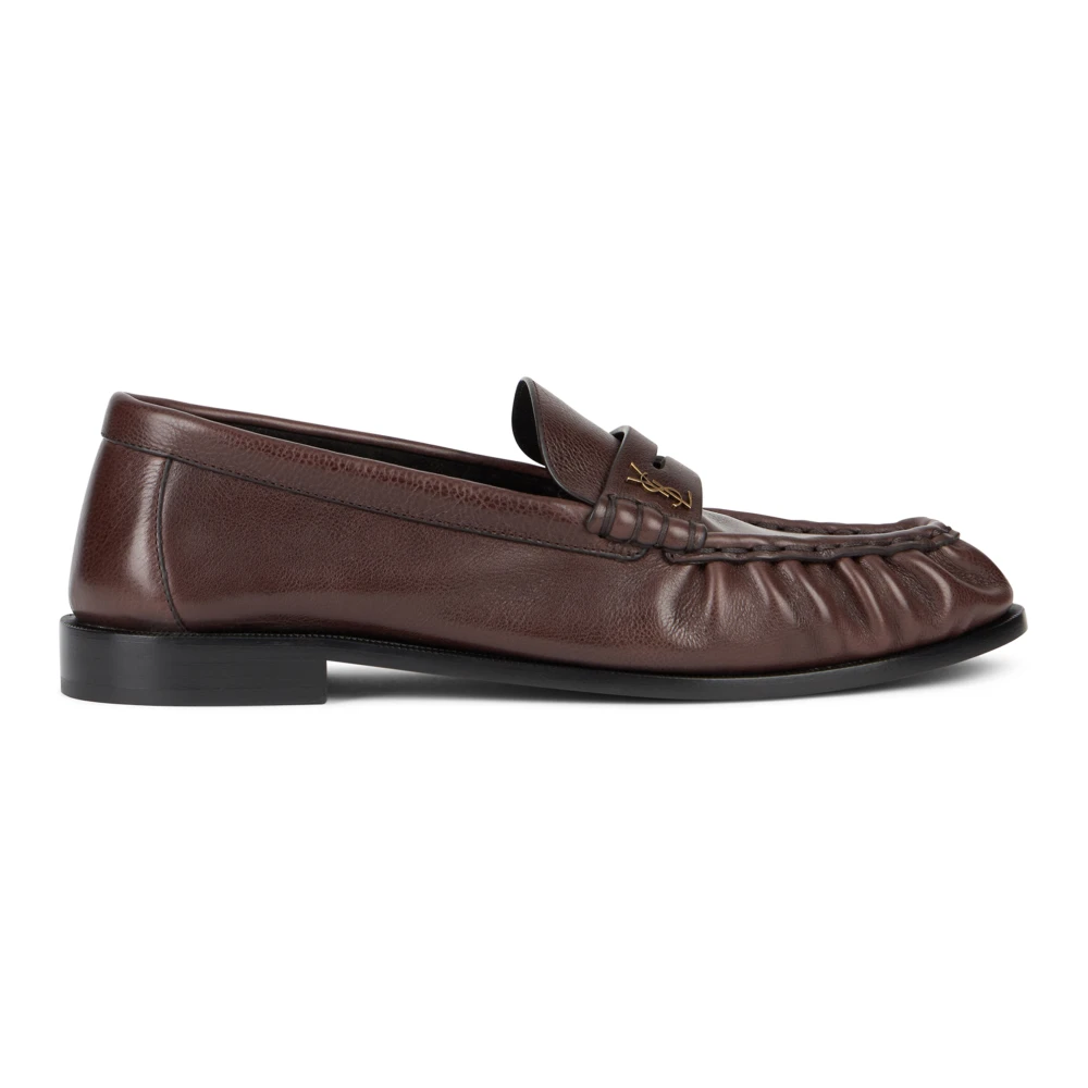 Saint Laurent Men's Brown Soft Leather Loafers - Loafers - 8 Uk - Shoes