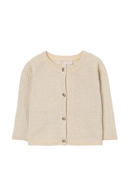 cardigan-en-tricot-metallique-dore-pour-filles